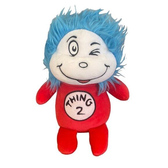 Plushy Thing 2 Dude Dr. Suess 9” x4.5” Stuffed Animal Fat Squishy - Picture 1 of 9